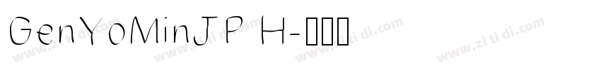 GenYoMinJP H字体转换